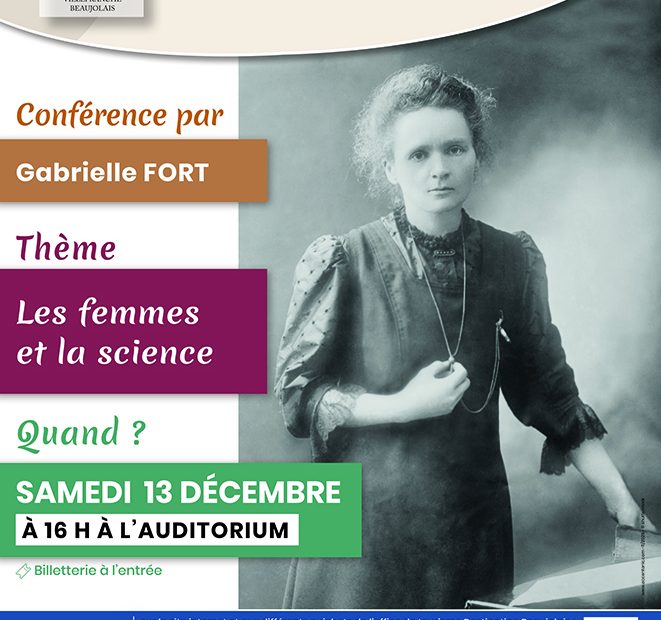 Affiche conférence décembre 2025 Les femmes et la science